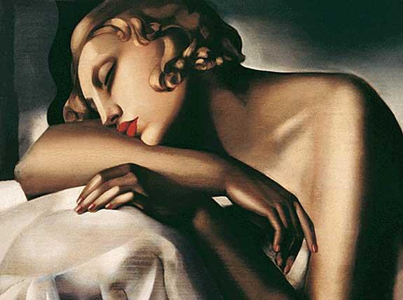 el durmiente 1932 contemporánea Tamara de Lempicka Pintura al óleo